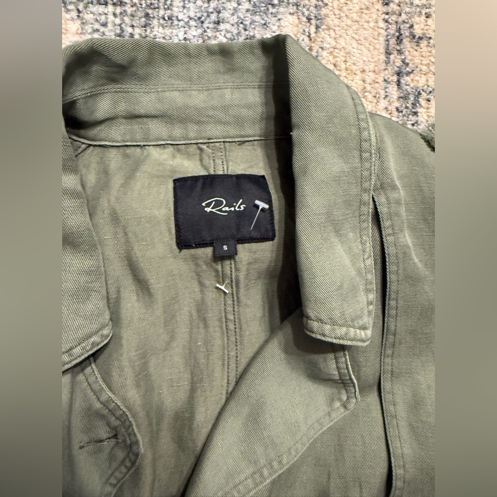 Rails Barclay Linen Blend Button Front Utility Jacket Small Pristine‎ Condition - Picture 5 of 6